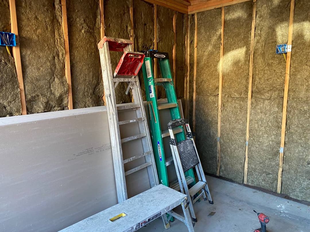 picture of a a home that has recently had insulation installed